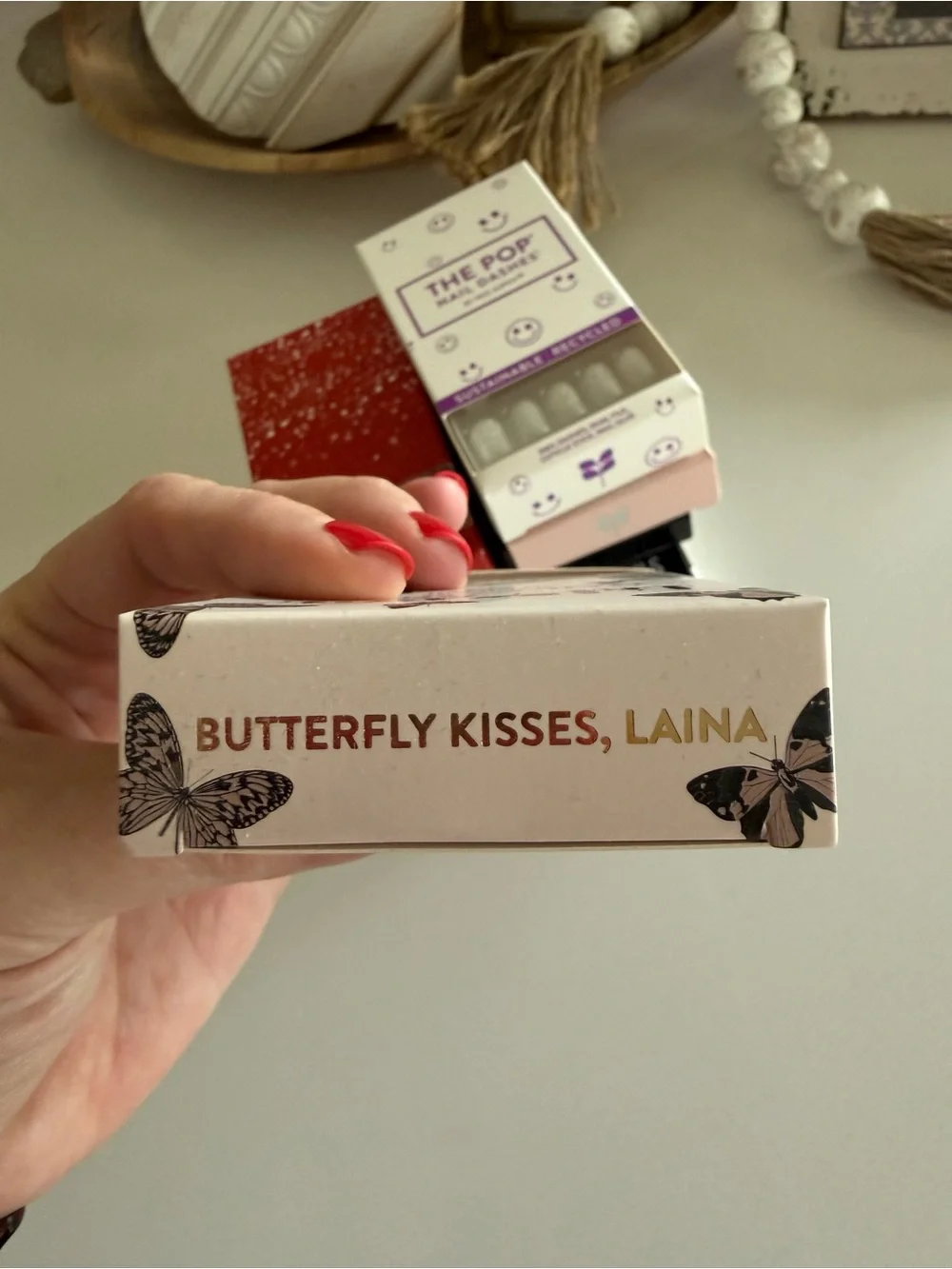 Red Aspen Nude Butterfly Nail Dashes BUTTERFLY KISSES, LAINA